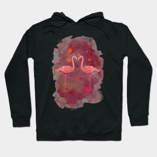 Pink watercolor Flamingo mandala Hoodie